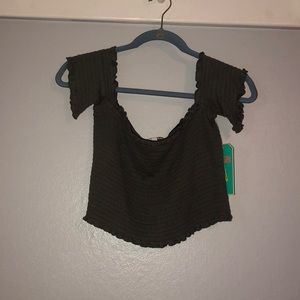 GB Dark Green Crop Top